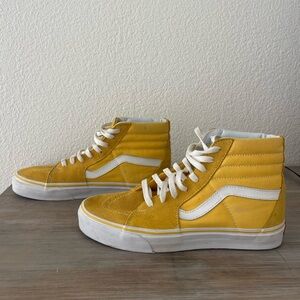 Vans High Top Yellow Sk8 Shoes
